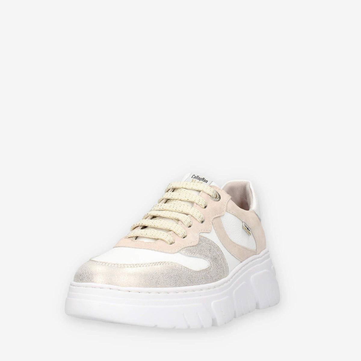 Callaghan 51809-PLATINO Sneakers platino bianche e beige da donna