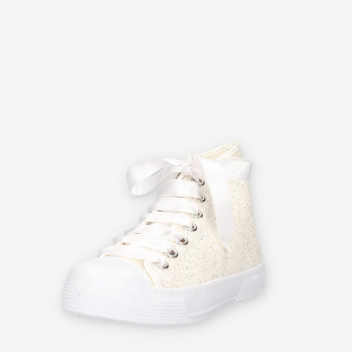 Dexco Sneakers alte bianche con glitter