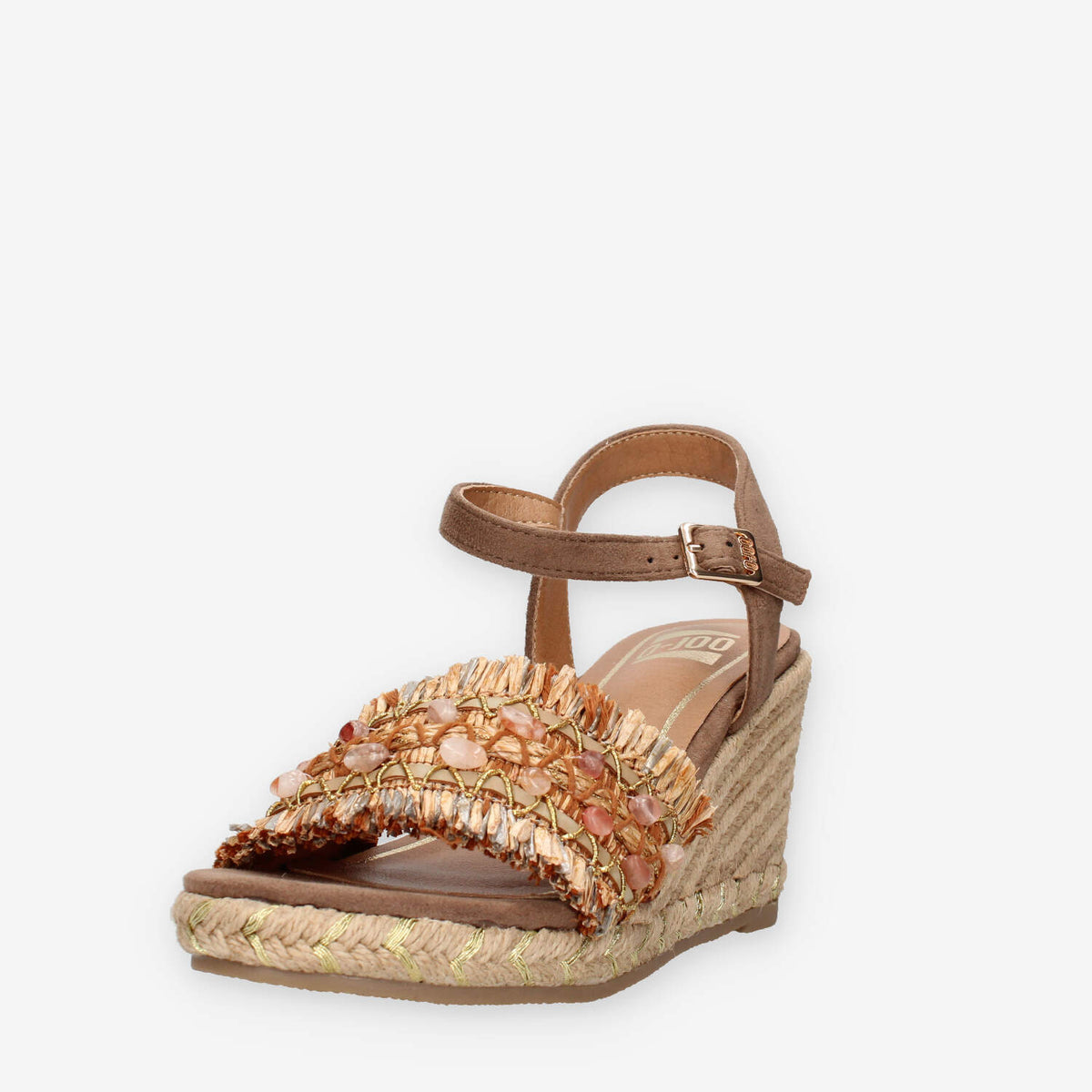 O-Joo OL61500A-026 GERI FLOWER SANDAL Sandali marroni da donna