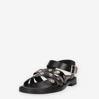 Porronet 3233-NEGRO Sandali bassi neri da donna