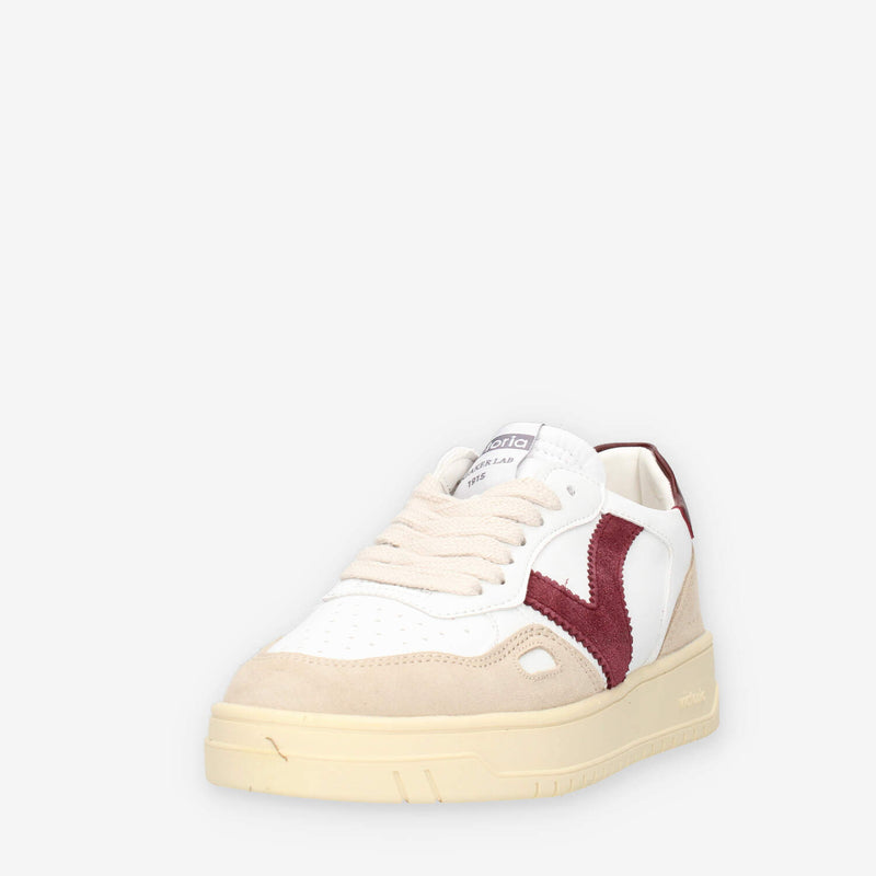 Victoria 1257136-BURDEOS Sneakers bianche e bordeaux da donna