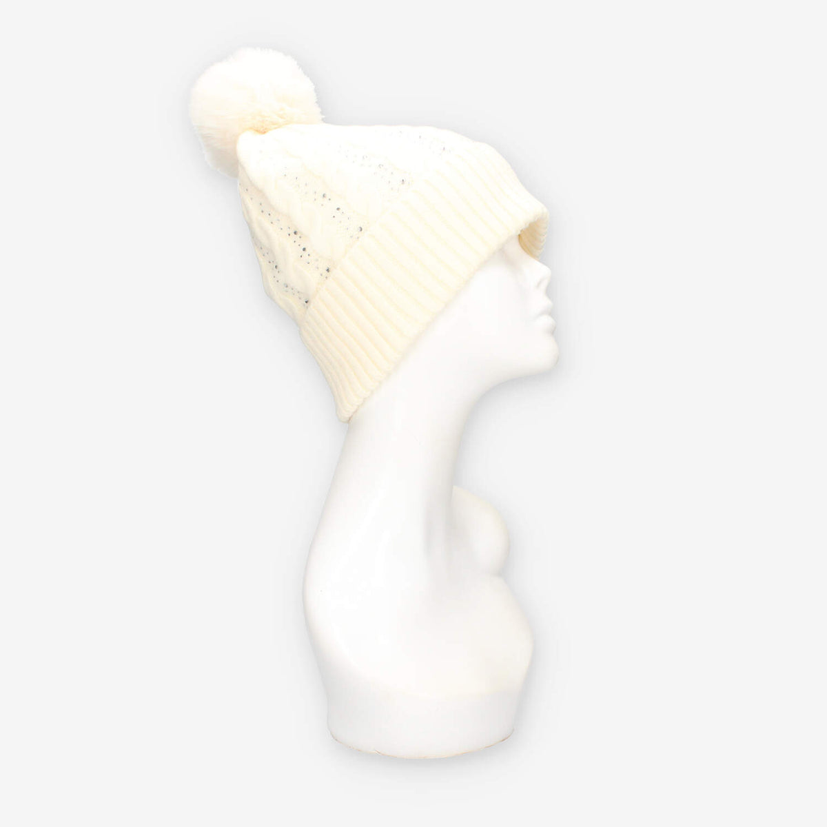 Guess AW5385-POL01-WHI KNITTED BEANIE