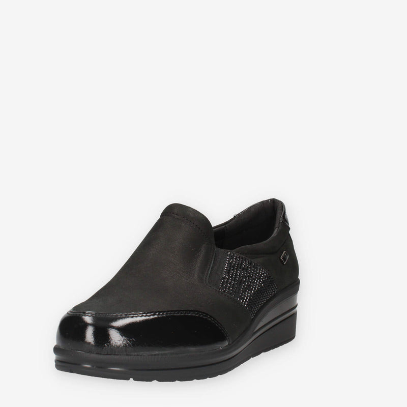 36200A-NERO Valleverde Slip on nere da donna