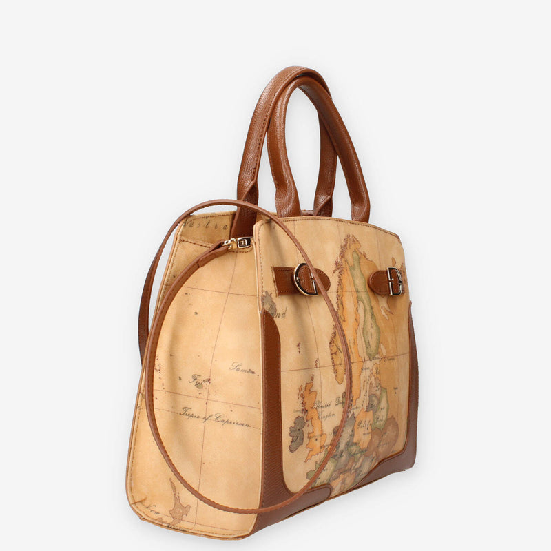 Alviero Martini Prima Classe LLD63-G611-0548 Borsa a mano Geo Classic e castagna