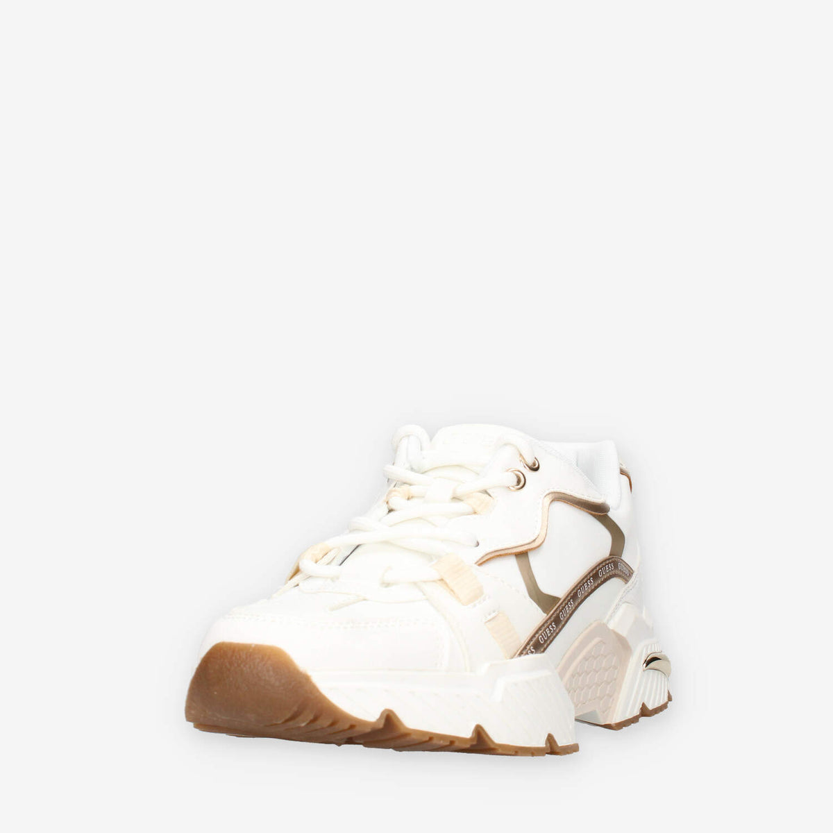 Guess FLJCR6-ELE12-GOLD CARRLI6 Sneakers bianche e oro da donna