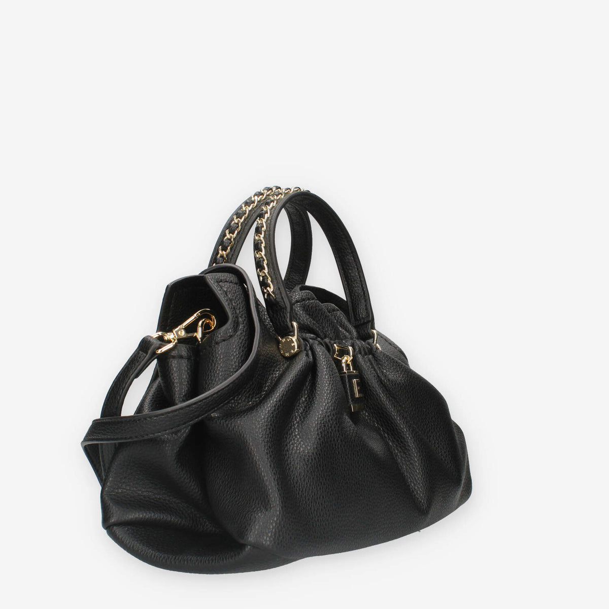 Ermanno Scervino 12401738-BLK Octavia Borsa a mano nera a 3 scomparti