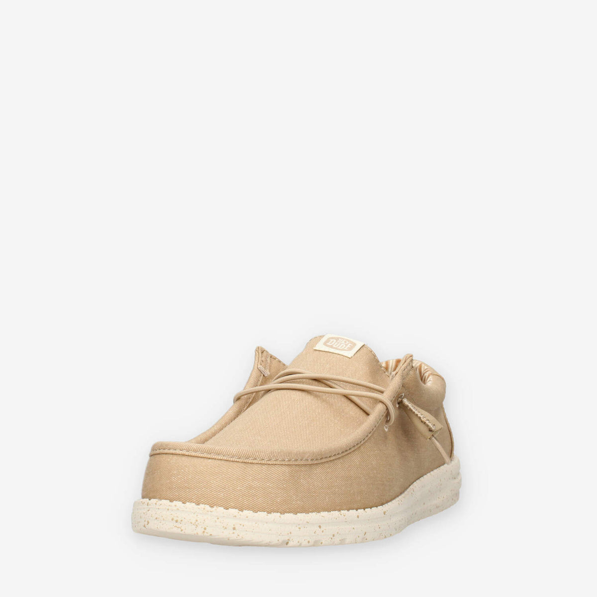 Hey Dude HD.40700-265 Wally Stretch Canvas Slip on beige da uomo