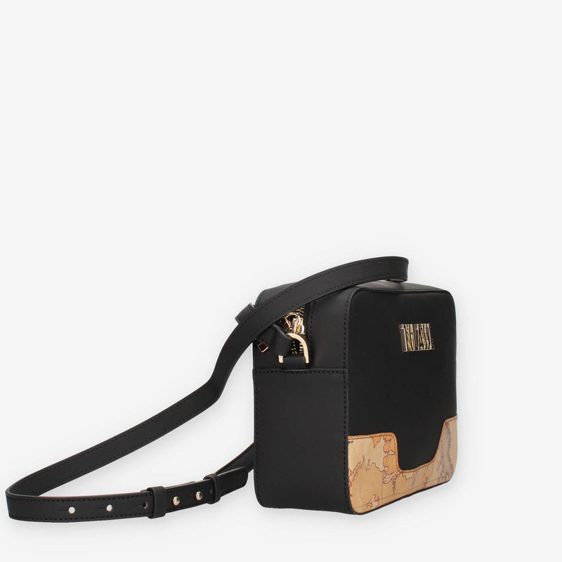 Alviero Martini Prima Classe LMLD99-9636-0001 Borsa a tracolla gommata nera e Geo Classic