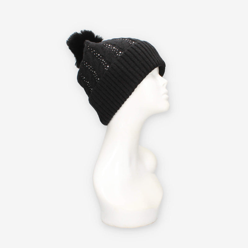 Guess AW5385-POL01-BLA KNITTED BEANIE