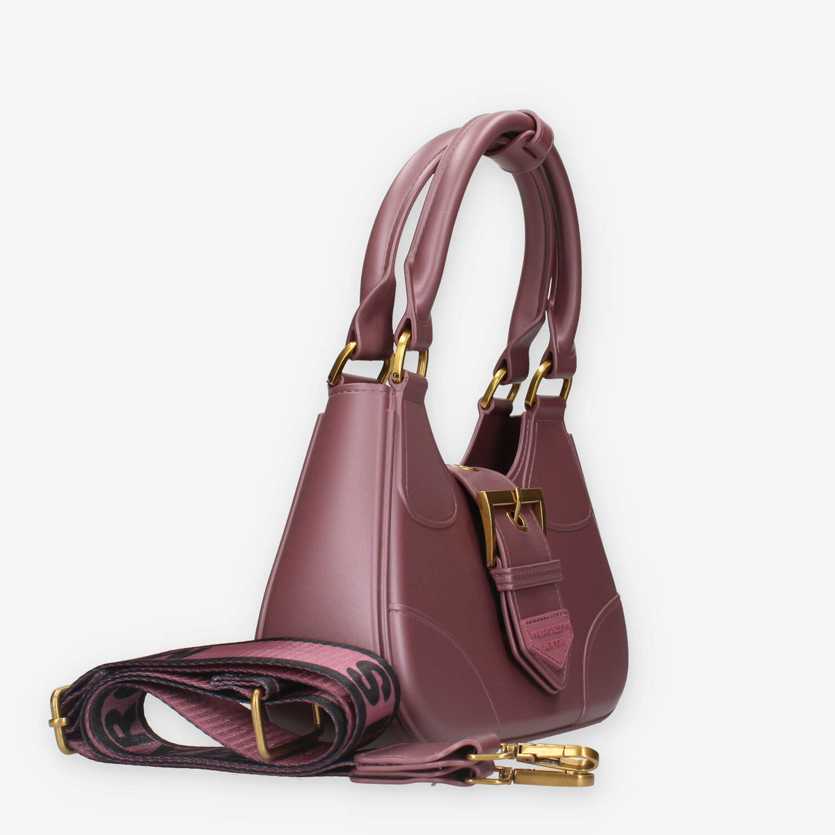 FLAT CIRCLE-DARK MAUVE / LIGHT OTTONE Marc Ellis Borsa a mano malva eottone