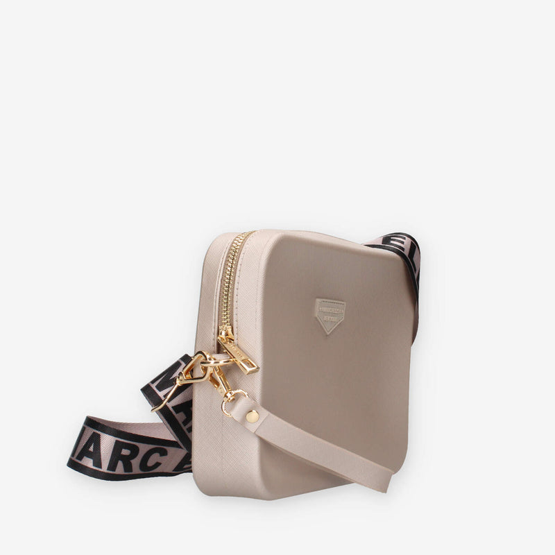 Marc Ellis FLAT FLOWE-STONE / LIGHT GOLD Borsa a tracolla stone e oro