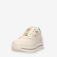 Nero Giardini I514103D-710 Sneakers beige e verdi con applicazione