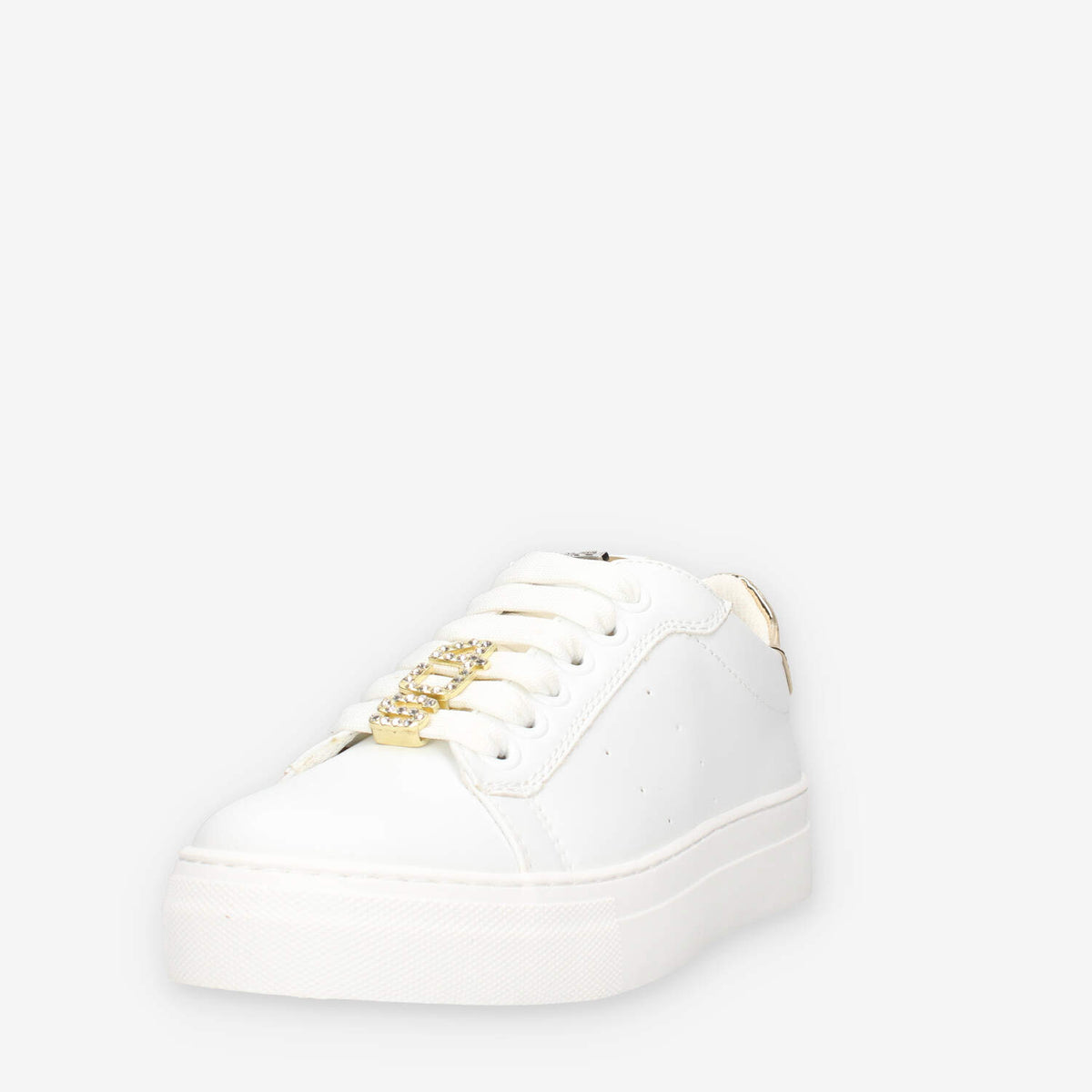 42740-WHITE-GOLD 4 US by Paciotti (Junior) Sneakers bianche e oro con strass