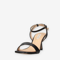 Miabelle MB-146-LIZ-NERO Sandali neri con tacco