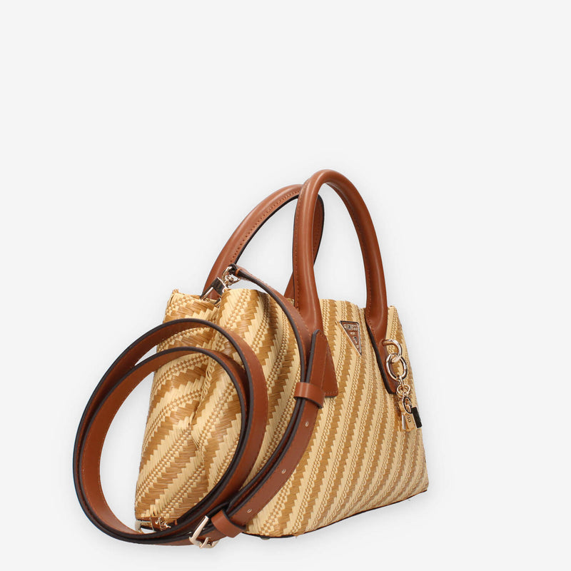 Guess HWWG92-10050-NTC Borsa a mano cognac e beige