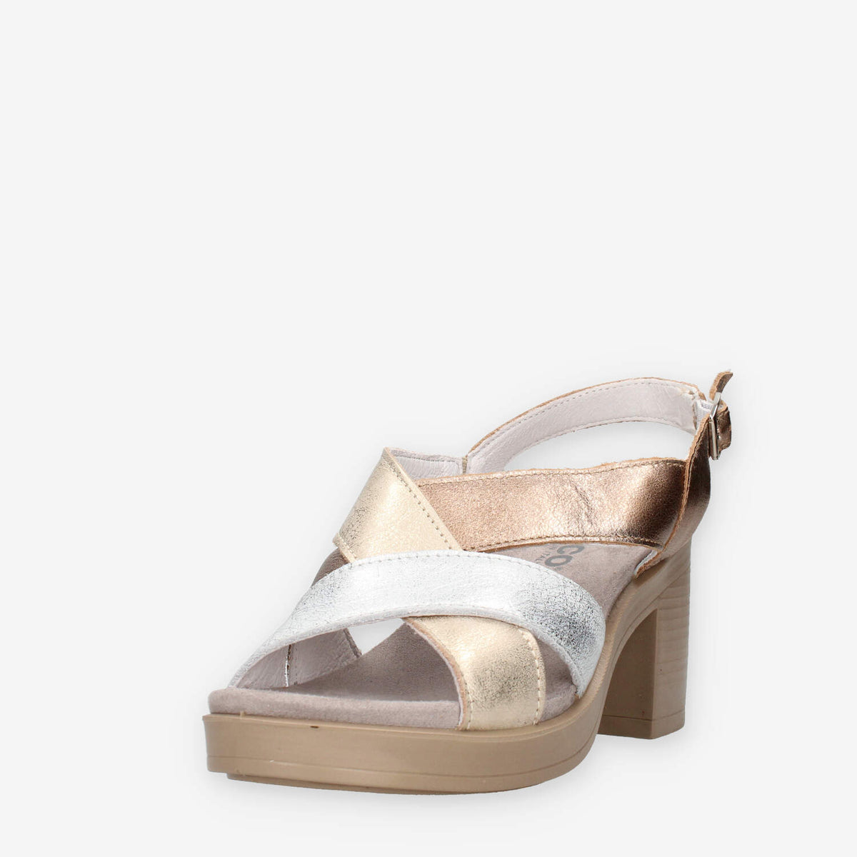 Igi&Co 1171255-ARGENTO/PLATINO Sandali argento e platino da donna con zeppa