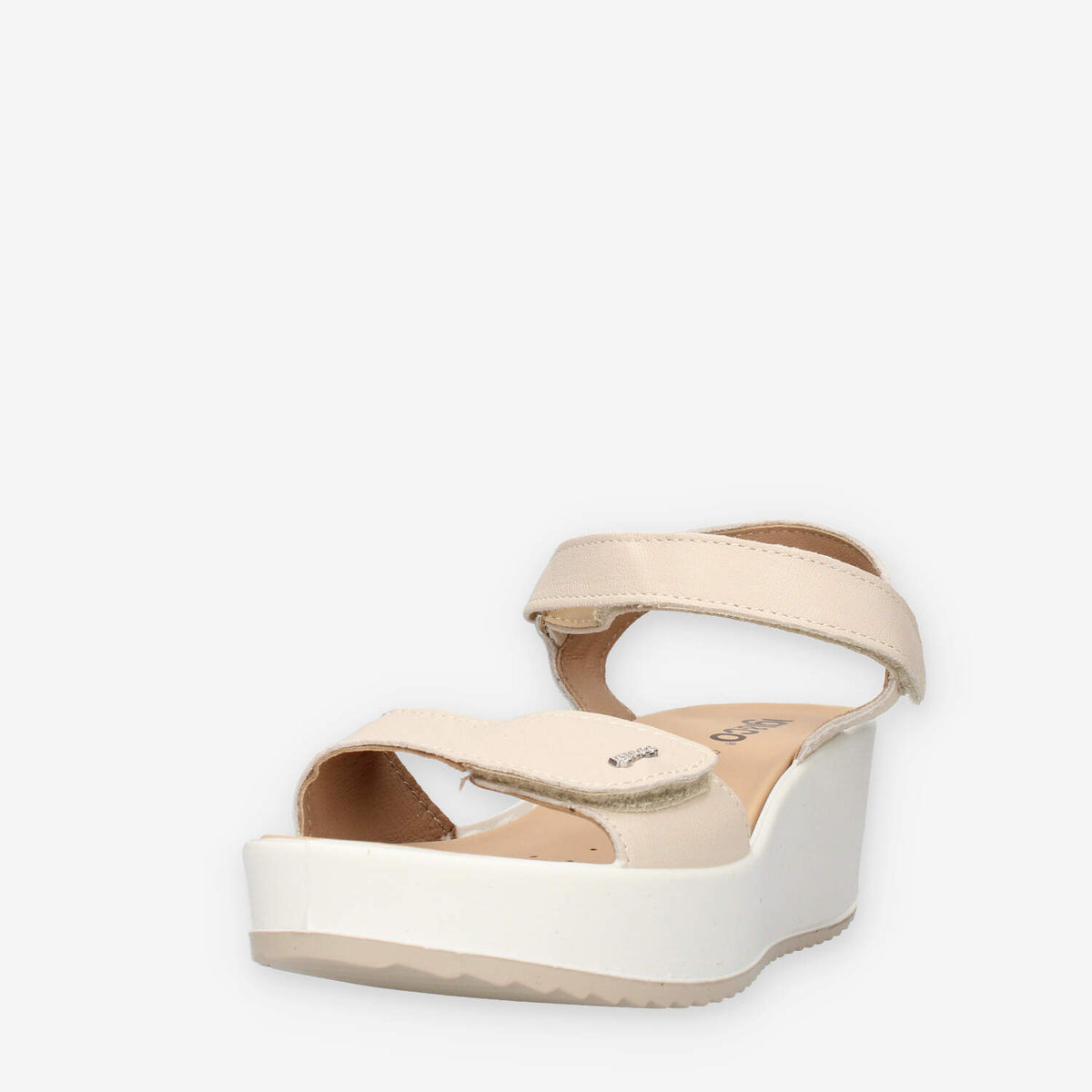 Igi&Co 1161622-PANNA Sandali beige da donna con zeppa