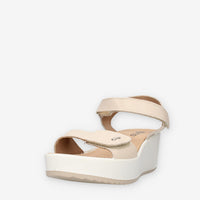Igi&Co 1161622-PANNA Sandali beige da donna con zeppa