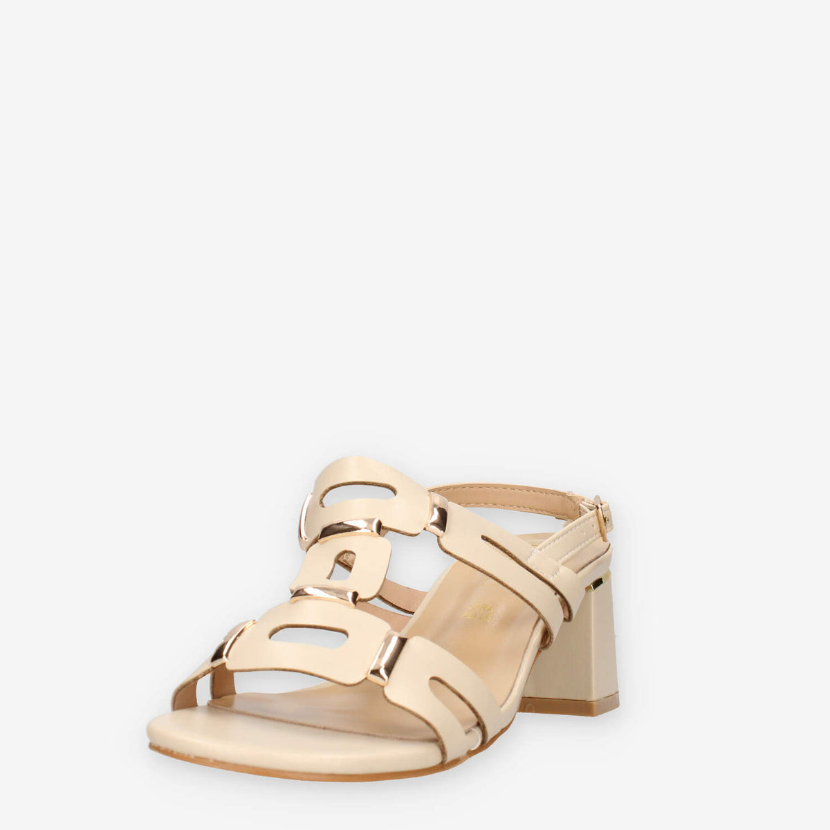 Marina Torres WH6871-BEIGE Sandali beige con applicazioni metalliche