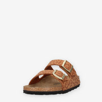 Birkenstock 1031926 Arizona BS Sandali scalzati bassi marroni leopardati (calzata stretta)