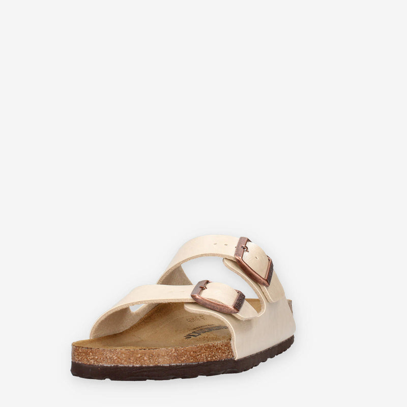 Birkenstock 1009921-PEARL-WHITE Arizona BS Sandali scalzati bassi bianco perla (calzata stretta)