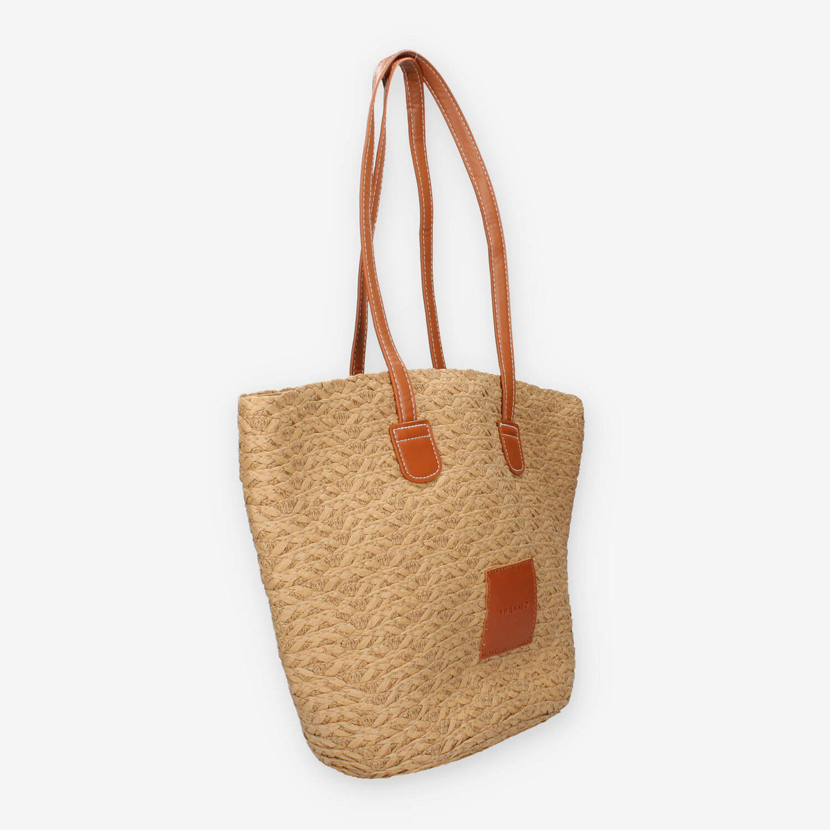 Vivienne D VBB287.BEIGE Borsa a spalla in paglia beige