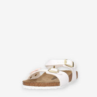 Birkenstock 1029561 Rio Plain AS Kids Sandali bianchi da bimba (calzata stretta)
