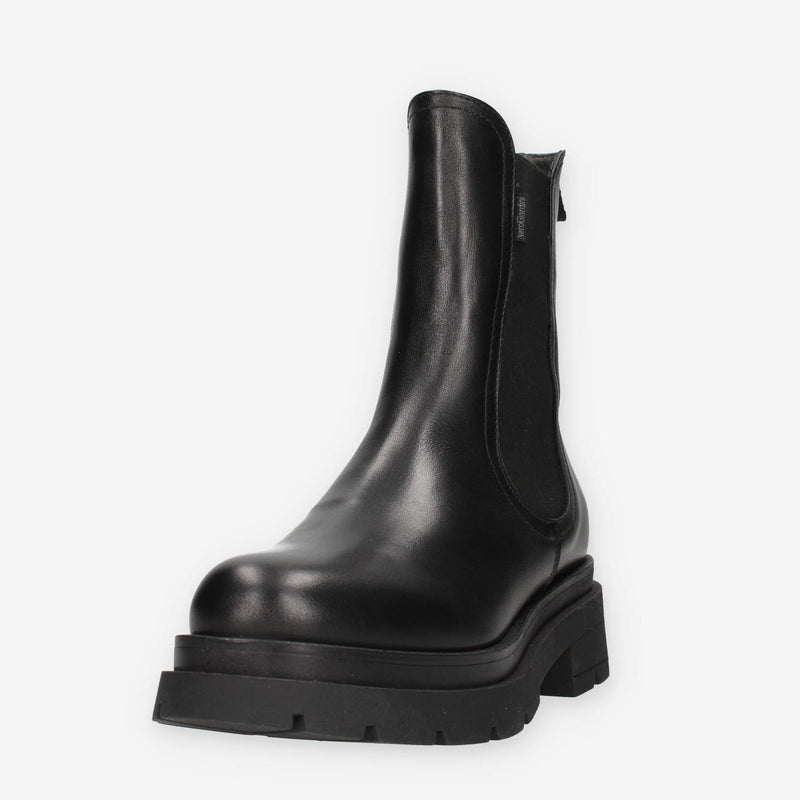 Nero Giardini I411946D-100 Stivaletti neri da donna con fodera in montone