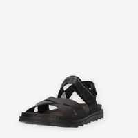 Lumberjack 102268853-TOTAL BLACK ASHER Sandali neri da uomo