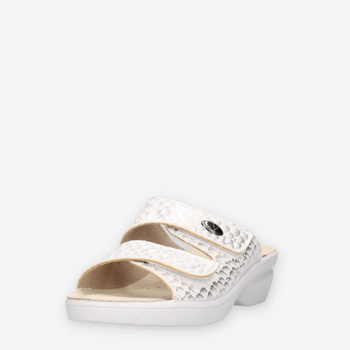 Valleverde 25312B-ARGENTO Ciabatte argento da donna