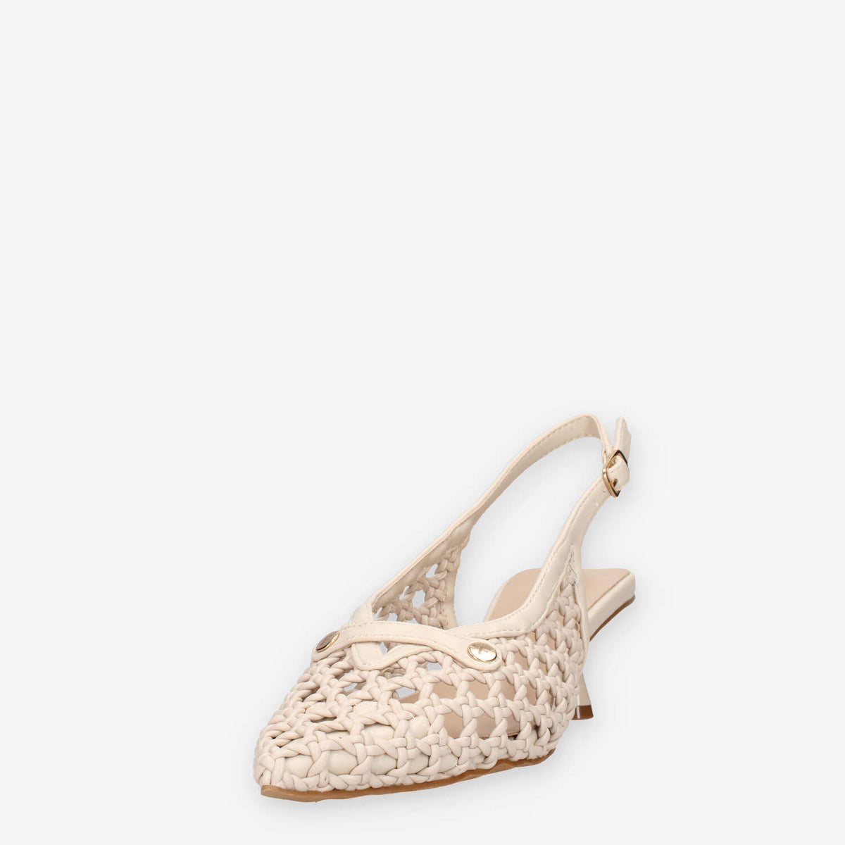 Ferre F-973-BEIGE Decolletè beige traforate aperte dietro
