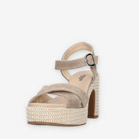 Nero Giardini E513630D-451 Sandali creta da donna con tacco
