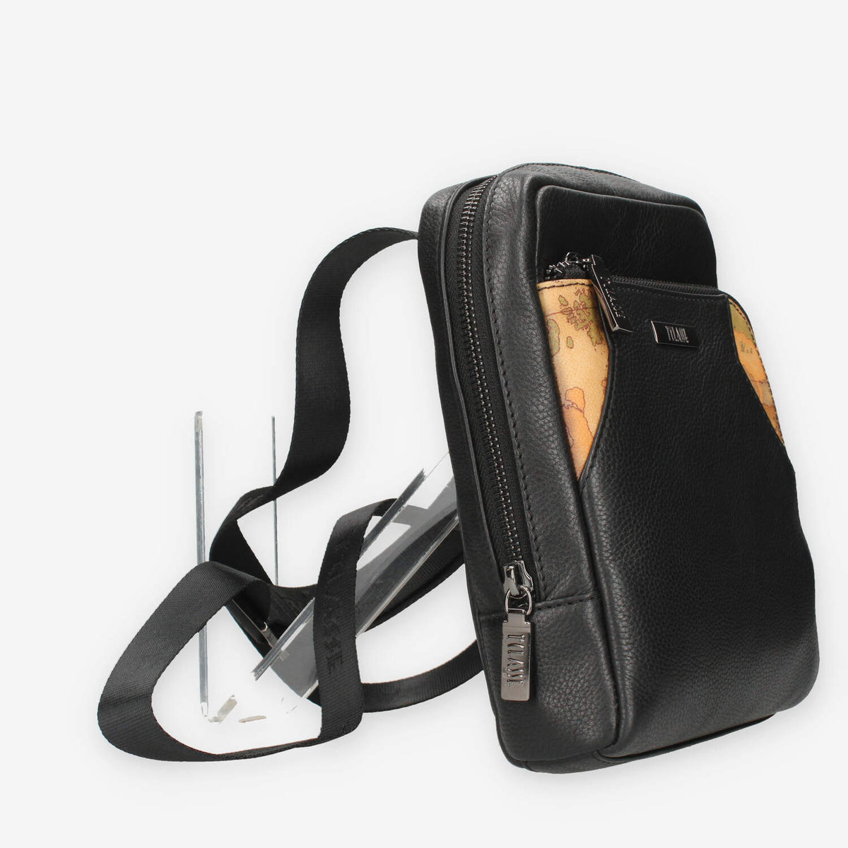 Alviero Martini Prima Classe LLD07-8162-0001 Borsa a tracolla da uomo nera e Geo Classic