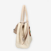 Xti Tentations 184439-BEIGE BEIGE RAFIA LADIES BAGS