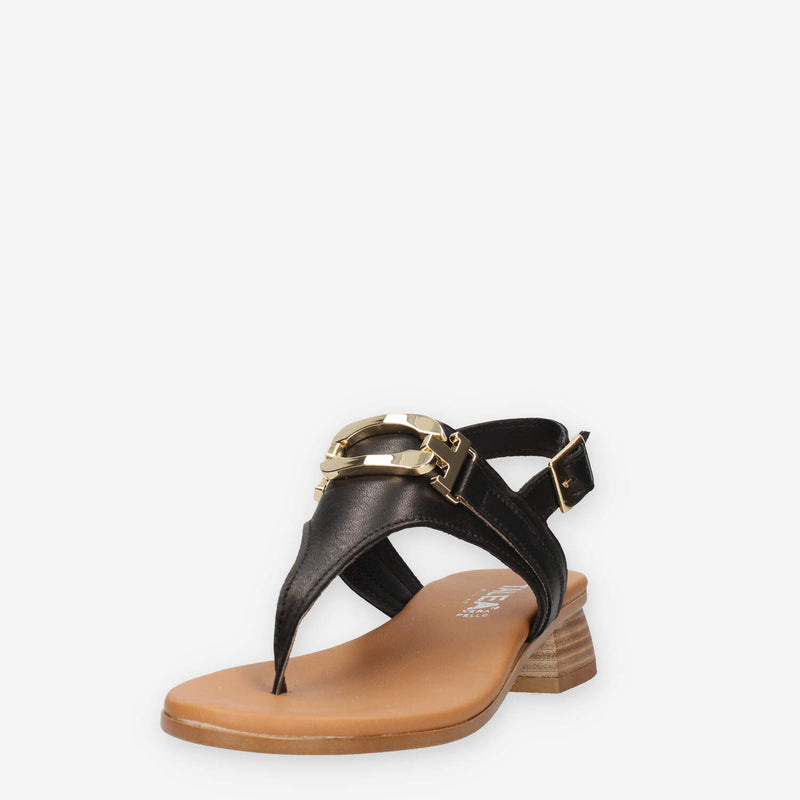 Talea 2082-CRUST-NERO Sandali infradito neri da donna