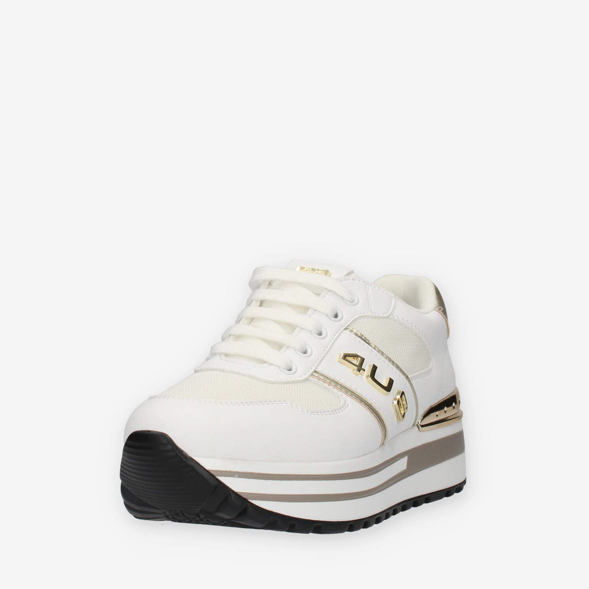 4 US by Paciotti (Junior) Sneakers bianche e oro