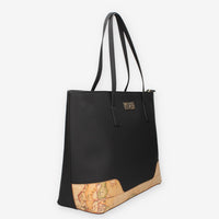 Alviero Martini Prima Classe LMLD96-9636-0001 Shopping gommata nera e Geo Classic