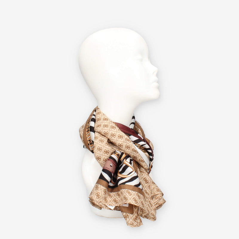 Guess AW5302-SIL03-LTL Foulard quadrato marrone logato