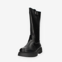Asso AG-17663-BLACK Stivali da ragazza neri con strass