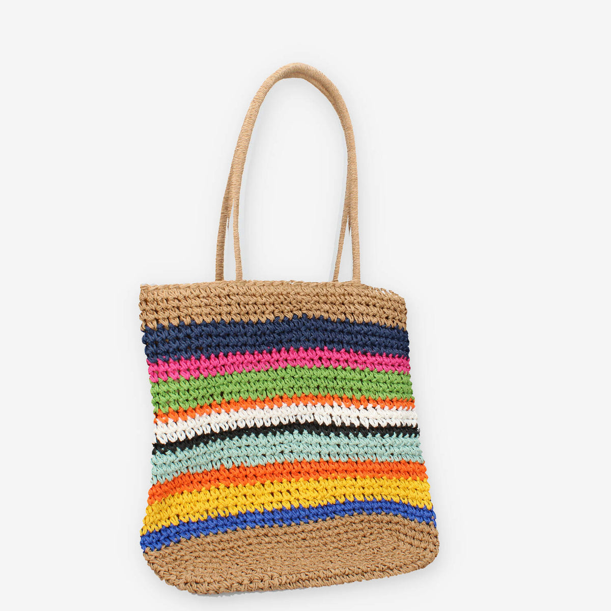 Vivienne D VBB289.MULTI Borsa a spalla in paglia multicolore