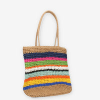 Vivienne D VBB289.MULTI Borsa a spalla in paglia multicolore