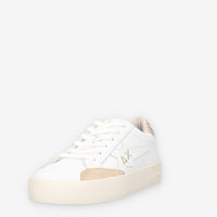 Z44421T-0143BIANCO/ORO Sun 68 Girl's Katy Leather (teen) Sneakers bianche e oro da ragazza