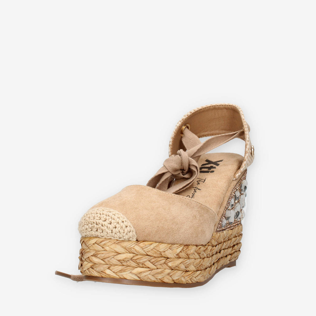 Xti Tentations 143995-BEIGE Espadrillas beige da donna con zeppa