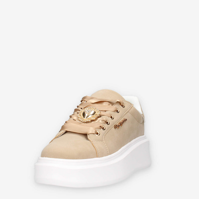 WM-6H-BEIGE Gai Mattiolo Sneakers beige da donna