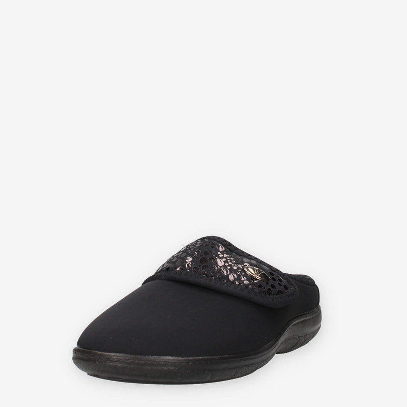 Valleverde 25102-NERO Pantofole nere da donna