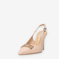 Miabelle MB-707-VIT-NUDE Decolletè nude aperte dietro con strass