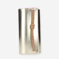 Scarlett Pochette da donna laminata platino con strass