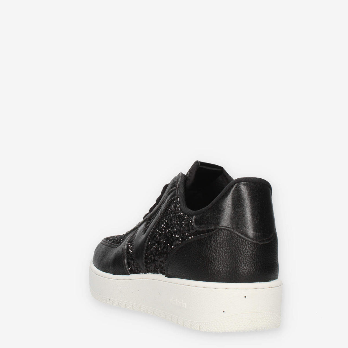 Victoria Sneakers nere glitterate da donna