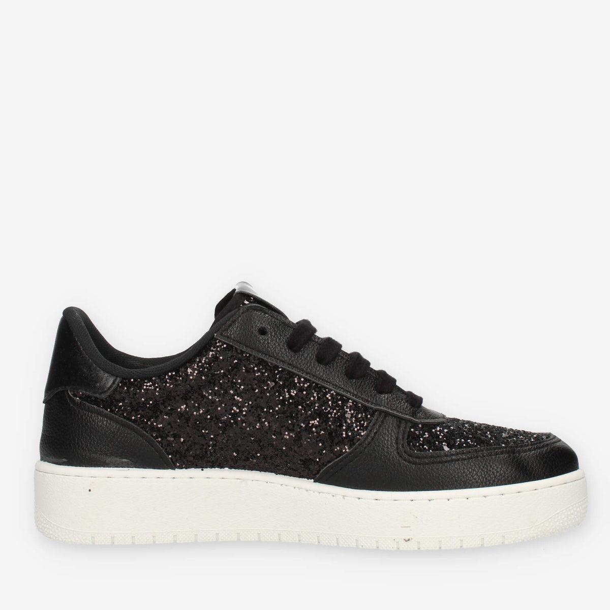 Victoria Sneakers nere glitterate da donna