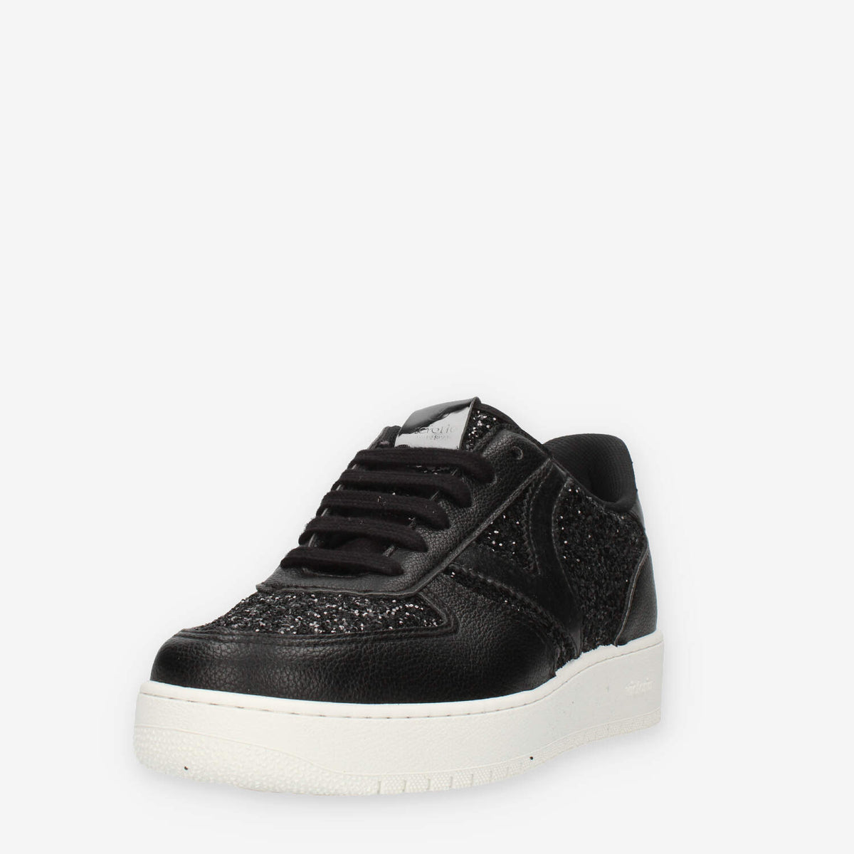 Victoria Sneakers nere glitterate da donna